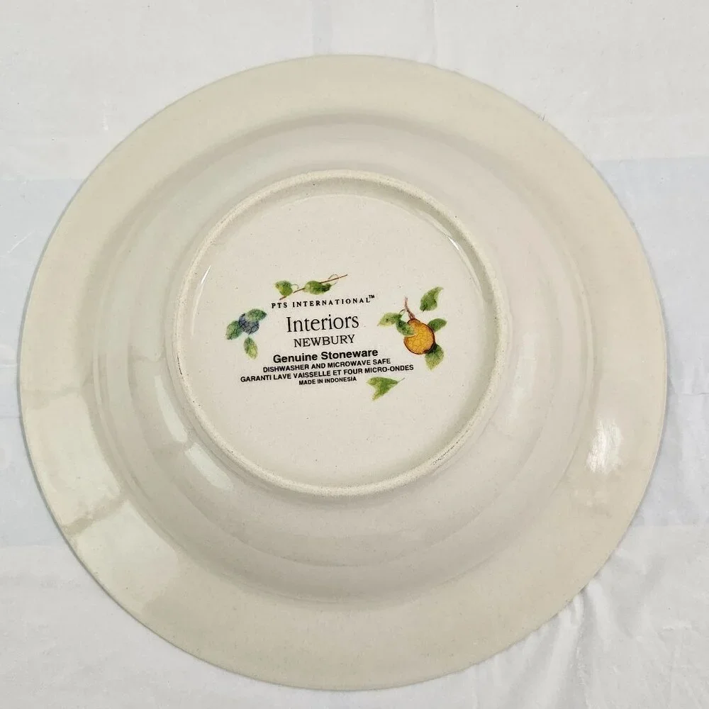 PTS International Interiors Newbury Stoneware Rimmed Soup Salad Bowls – Set of 2